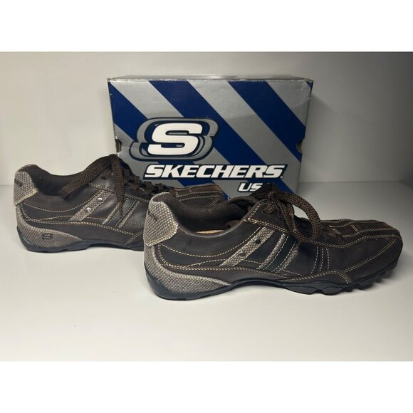 Skechers Mens Chocolate Brown Casual Comfort Shoes Size 10 New In Box Durable main image 10